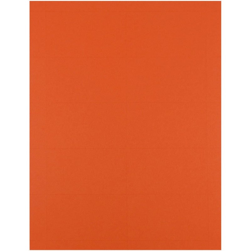 JAM PAPER Printable Business Cards - 3 1/2 x 2 - Brite Hue Orange - 100/Pack - Image 2